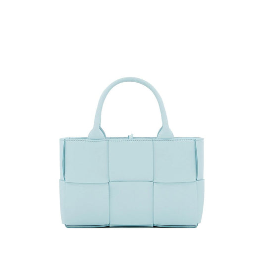 Pouch Tote Bag by Bottega Veneta for women in polyester blue & signature features an jet-set-ready silhouette, showcasing the Polyester Pouch Tote Bag design with a secure , ample , and versatile handle.