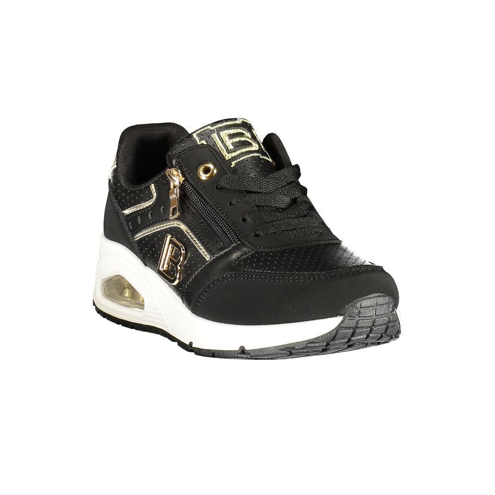 Athletic Sneakers Laura Biagiotti women polyester & polyurethane black & signature featuring a avant-garde Women's Athletic Polyester & Polyurethane Sneakers design with a avant-garde athletic style for a refined finish.