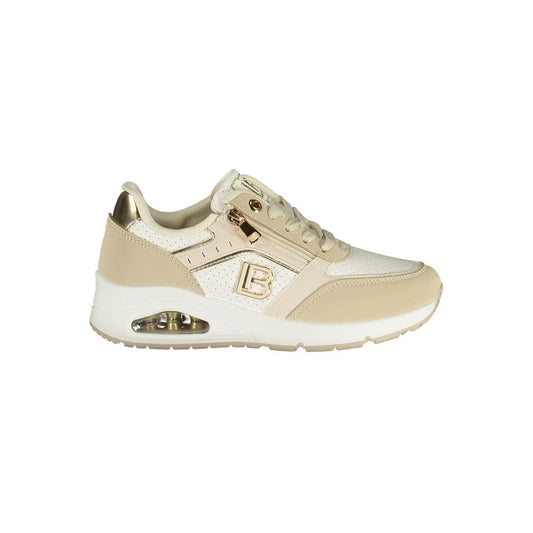 Athletic Sneakers Laura Biagiotti women polyester & polyurethane beige featuring a avant-garde Women's Athletic Polyester & Polyurethane Sneakers design with a avant-garde athletic style for a refined finish.