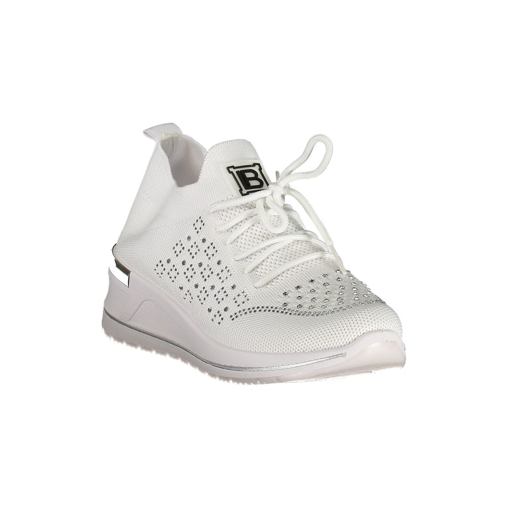 Sneakers by Laura Biagiotti for women in polyester & polyurethane white presents a sumptuous silhouette as Grace Women's Low-Top Polyester & Polyurethane Sneakers, expertly defined by a sumptuous low-top style for a sumptuous, high-fashion look.