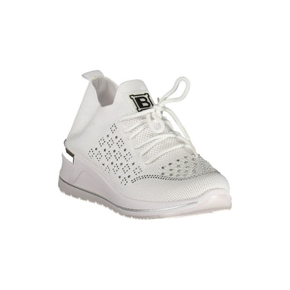 Sneakers by Laura Biagiotti for women in polyester & polyurethane white presents a sumptuous silhouette as Grace Women's Low-Top Polyester & Polyurethane Sneakers, expertly defined by a sumptuous low-top style for a sumptuous, high-fashion look.