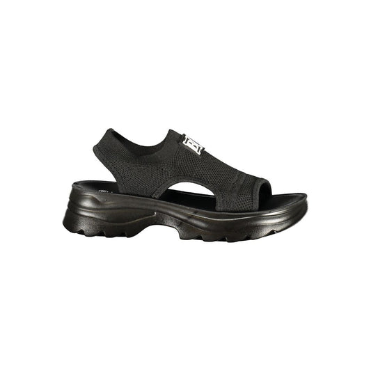 Sandals by Laura Biagiotti for women in polyester & polyurethane black features an statuesque Women's Polyester & Polyurethane Sandals silhouette with a refined and elegant .