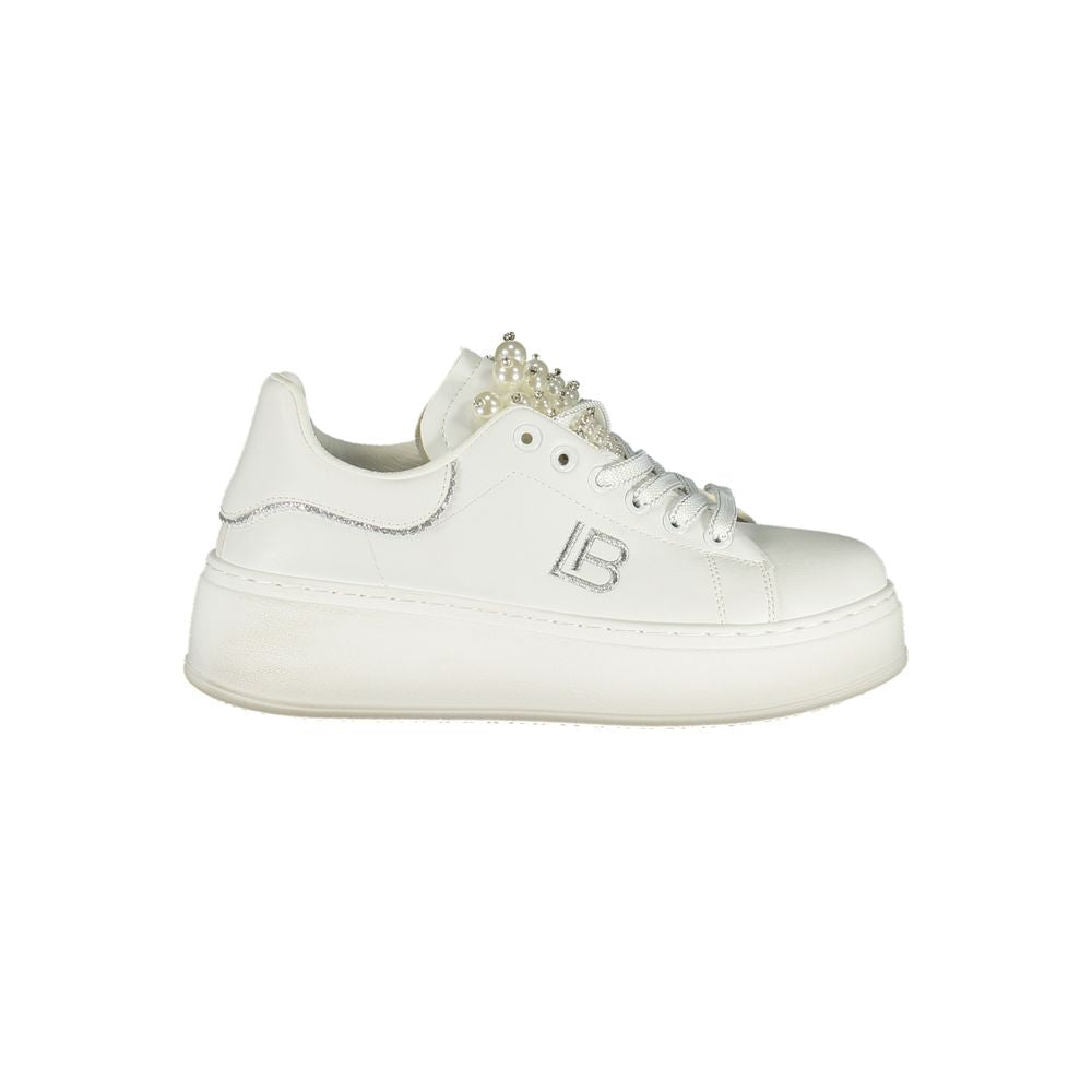 Laura Biagiotti Women's Fashion Polyester & Polyurethane Sneakers - White