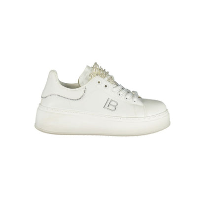 Laura Biagiotti Women's Fashion Polyester & Polyurethane Sneakers - White