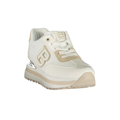 Sneakers by Laura Biagiotti for women in polyester & polyurethane white features an sumptuous design from the Women's Low-Top Polyester & Polyurethane Sneakers collection, highlighting a sumptuous low-top style for a premium, high-fashion look.