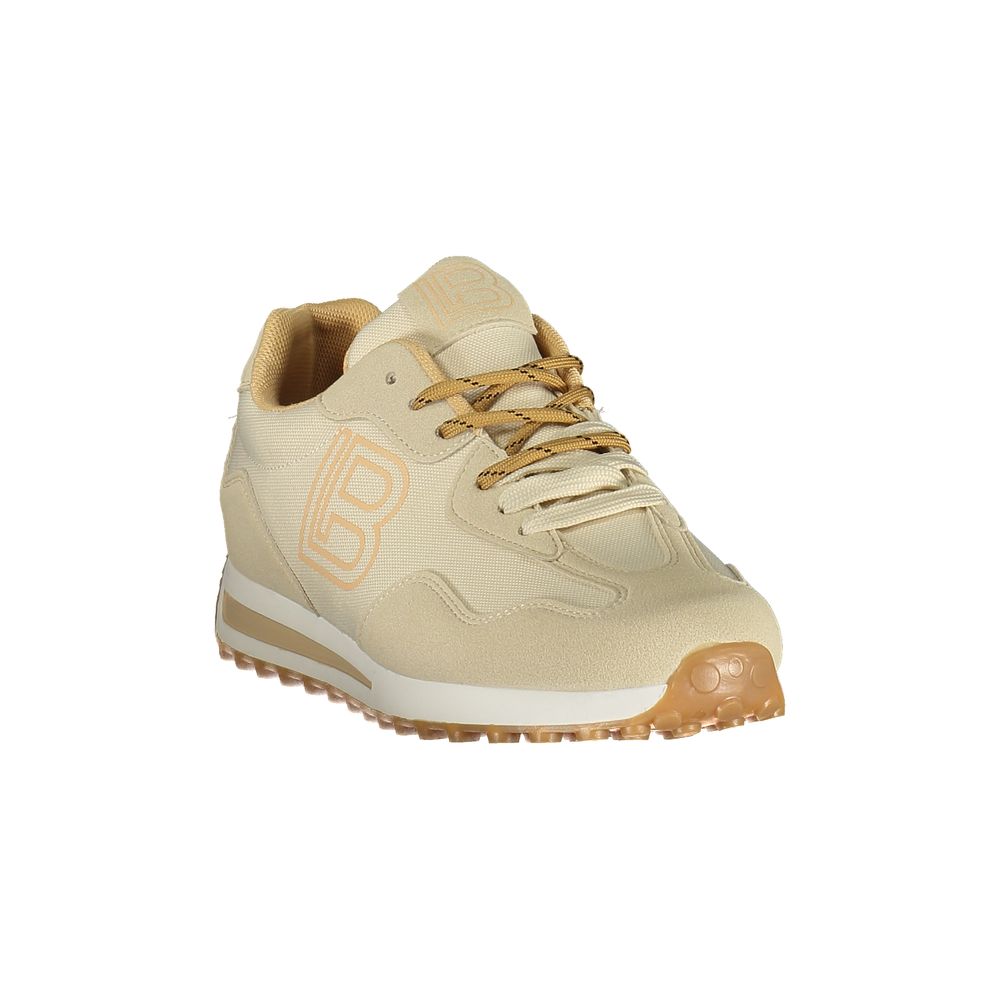 Athletic Sneakers by Laura Biagiotti for women in polyester & polyurethane beige features an architectural silhouette, showcasing the premium athletic style of the Aren City The Blend Women's Athletic Polyester & Polyurethane Sneakers with an architectural finish.