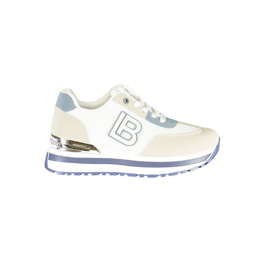 Sneakers by Laura Biagiotti for women in polyester & polyurethane white features a sumptuous design, perfectly showcasing the sumptuous low-top style of this City Women's Low-Top Polyester & Polyurethane Sneakers.