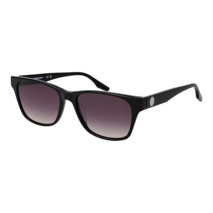 Sunglasses by Converse for women in acetate black showcases a ethereal silhouette, featuring black coloured frame rectangle full-rim frame design with gradient category-3-dark-tint lens for a ethereal finish.