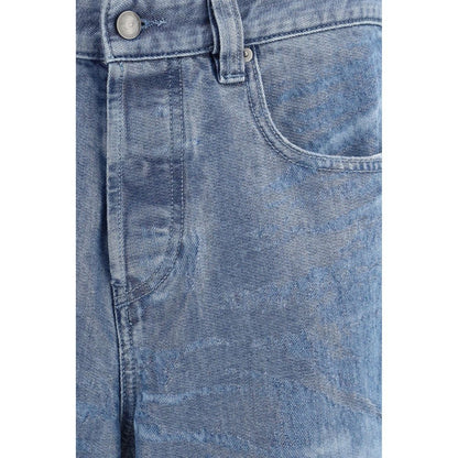 Jeans by Diesel for men in denim cotton blue features an sartorial straight-leg & regular-fit and long with a cut for a sartorial finish.