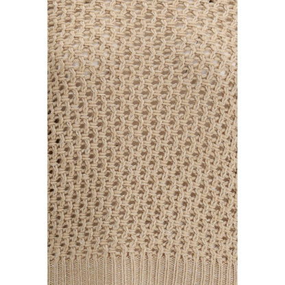 Sweatshirt by Fabiana Filippi for women in polyester capra leather & wool beige features an magnificent silhouette, showcasing a sophisticated crew neckline and detail for a truly magnificent finish.