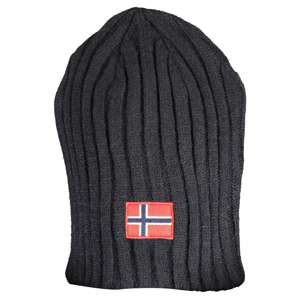 Norway 1963 Polyester & Polyamide Beanie Hat - Black