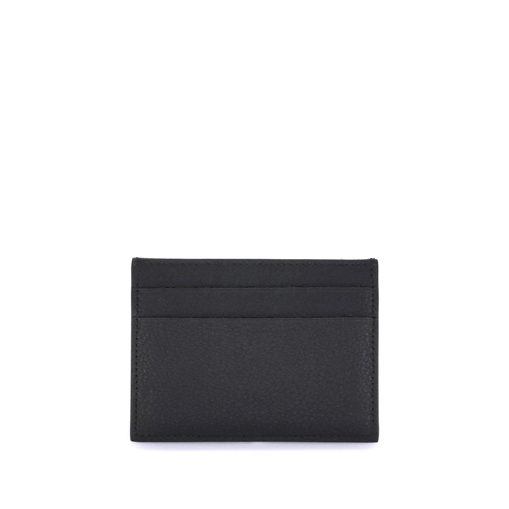 Cardholder Wallet by Balenciaga for men in bos taurus calfskin leather black presents a streamlined silhouette, showcasing the sophisticated design of the Bos Taurus Calfskin Leather Cardholder Wallet collection with functional card-organization compact-design.