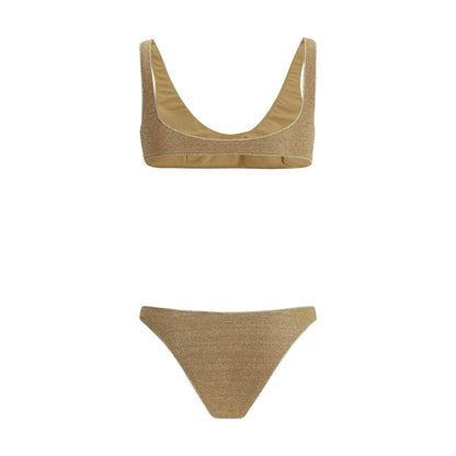 One-Piece Swimsuit by Oséree for women in polyamide gold & patterned features an magnificent silhouette that beautifully showcases the elegant Women's Polyamide One-Piece Swimsuit design with a magnificent fit.