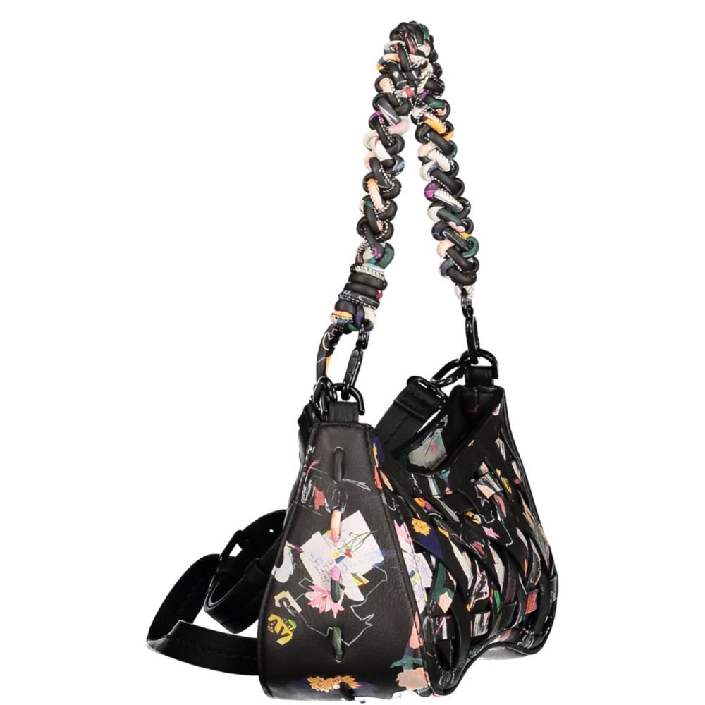 Evening Handbag by Desigual for women in polyurethane black presents a ornamental silhouette, showcasing a secure , ample , and versatile for a ornamental finish.