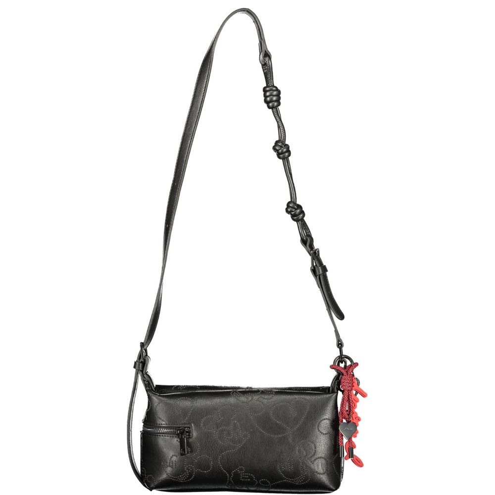 Handbag by Desigual for women in polyurethane black, patterned & signature features an refined silhouette, showcasing a secure , ample , and versatile for a sophisticated refined aesthetic.