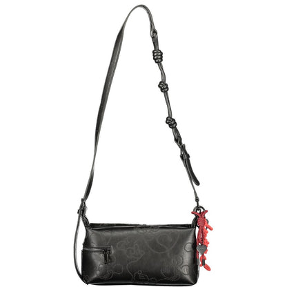 Handbag by Desigual for women in polyurethane black, patterned & signature features an refined silhouette, showcasing a secure , ample , and versatile for a sophisticated refined aesthetic.