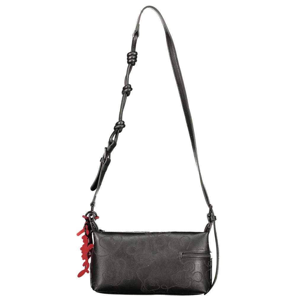 Handbag by Desigual for women in polyurethane black, patterned & signature presents a ornamental silhouette, showcasing a secure , ample , and versatile for a ornamental finish.