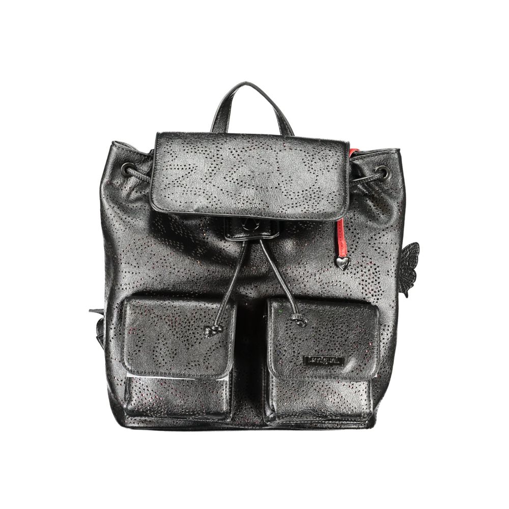 Backpack by Desigual for women in polyurethane black features a stately Polyurethane Backpack design, showcasing a secure , ample , and versatile backpack-strap for a stately finish.