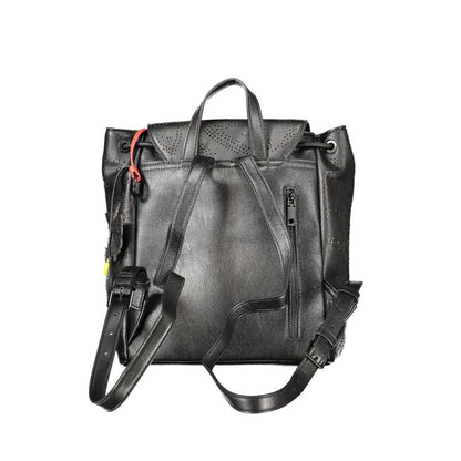 Backpack by Desigual for women in polyurethane black features an stately silhouette from the Polyurethane Backpack range, with a secure , ample , and versatile backpack-strap.