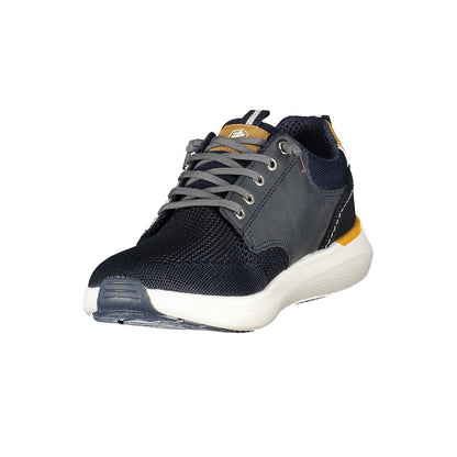 Athletic Sneakers by Lumberjack for men in polyester & polyurethane blue presents a sleek silhouette, perfectly capturing the athletic style essence of Men's Athletic Polyester & Polyurethane Sneakers with its sleek design and premium finish.