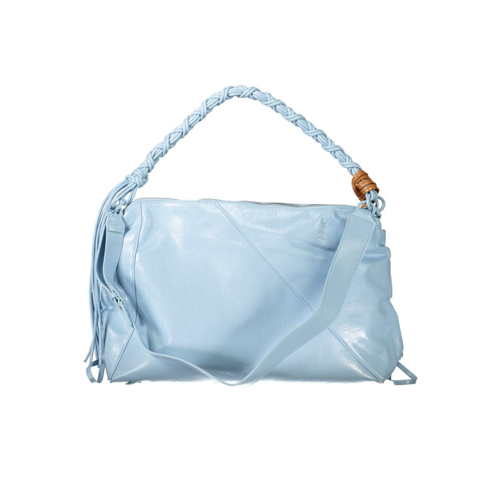 Handbag by Desigual for women in polyurethane azzurro features an refined silhouette, showcasing a secure , ample , and versatile for a sophisticated refined aesthetic.