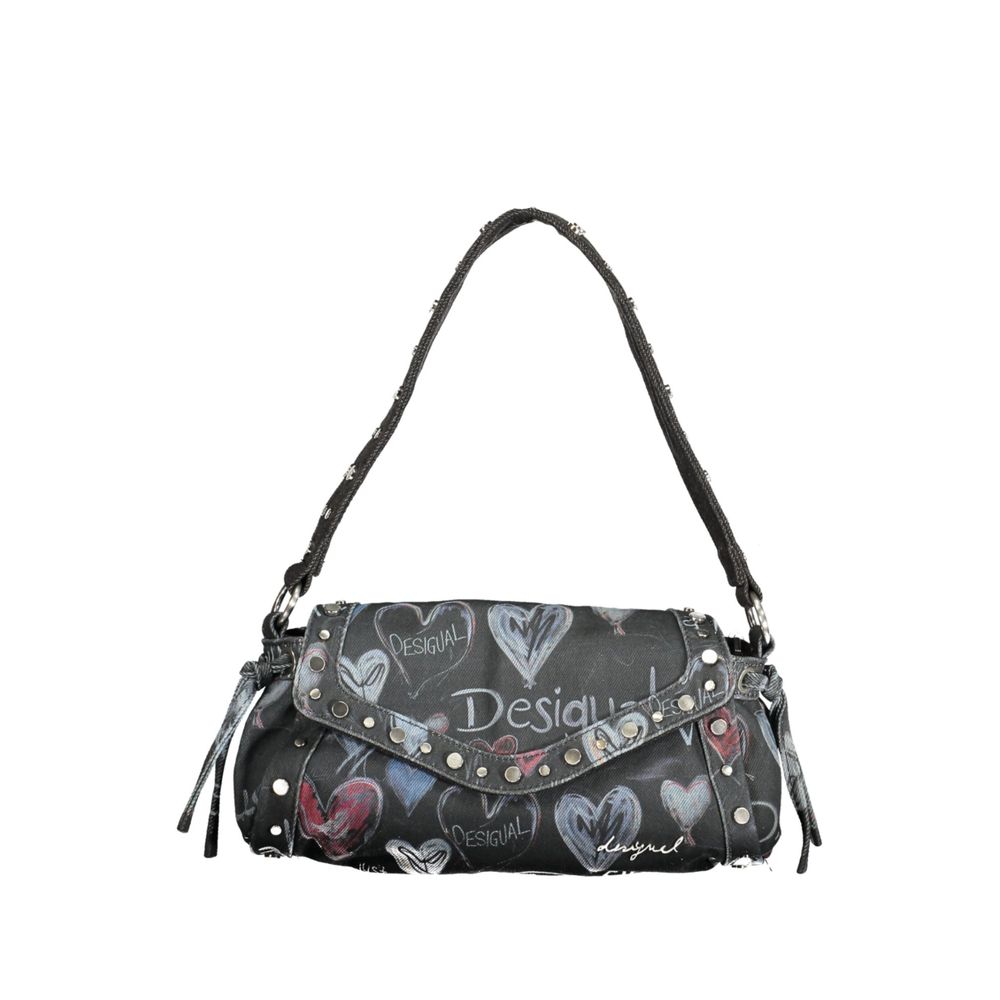 Handbag by Desigual for women in viscose polyester cotton black features an refined silhouette, showcasing a secure , ample , and versatile for a sophisticated refined aesthetic.