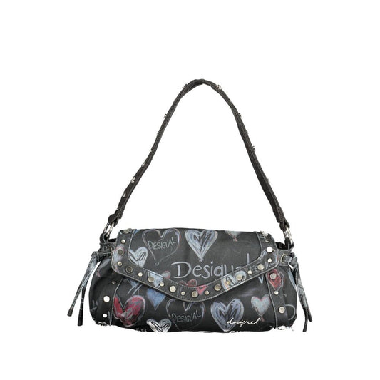 Handbag by Desigual for women in viscose polyester cotton black features an refined silhouette, showcasing a secure , ample , and versatile for a sophisticated refined aesthetic.
