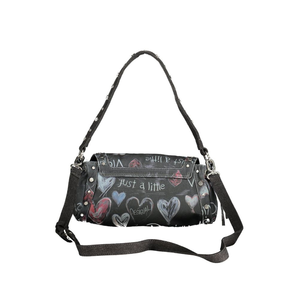 Handbag by Desigual for women in viscose polyester cotton black presents a ornamental silhouette, showcasing a secure , ample , and versatile for a ornamental finish.