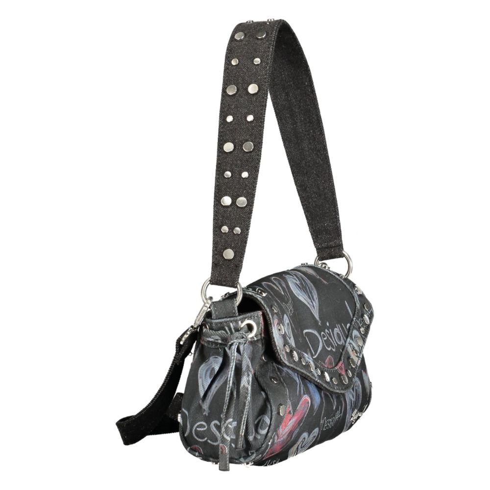 Handbag by Desigual for women in viscose polyester cotton black features a refined silhouette, showcasing a secure , organized , and versatile for a refined finish.