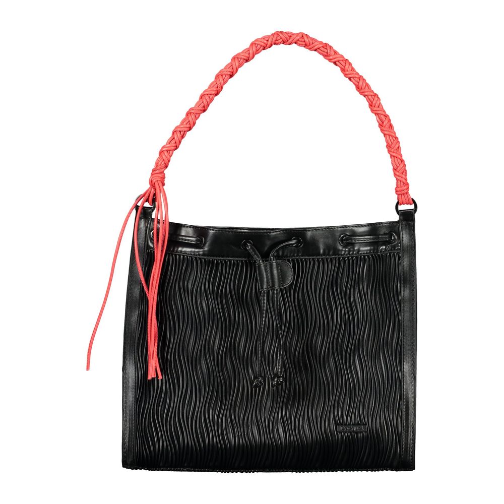 Backpack by Desigual for women in polyurethane black showcases a stately City Polyurethane Backpack design, featuring a secure with stately and versatile backpack-strap.