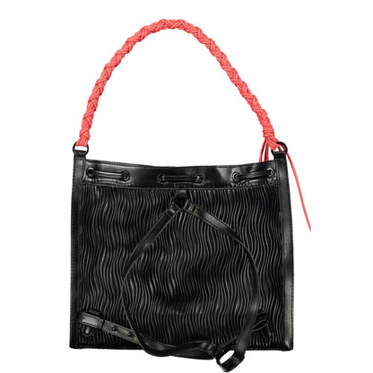 Backpack by Desigual for women in polyurethane black showcases an architectural City Polyurethane Backpack design, featuring a secure , ample , and architectural backpack-strap for a sophisticated look.