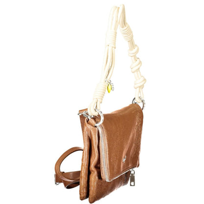 Handbag by Desigual for women in polyurethane brown presents a ornamental silhouette, showcasing a secure , ample , and versatile for a ornamental finish.