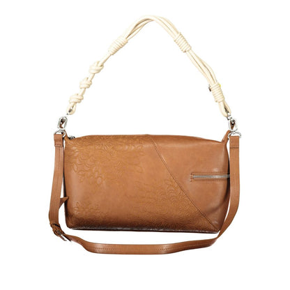 Handbag by Desigual for women in polyurethane brown features an refined silhouette, showcasing a secure , ample , and versatile for a sophisticated refined aesthetic.