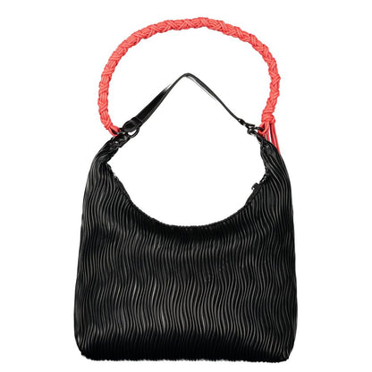 Shoulder Handbag by Desigual for women in polyurethane black features an refined silhouette, showcasing a secure , ample , and versatile shoulder-strap for a sophisticated refined aesthetic.