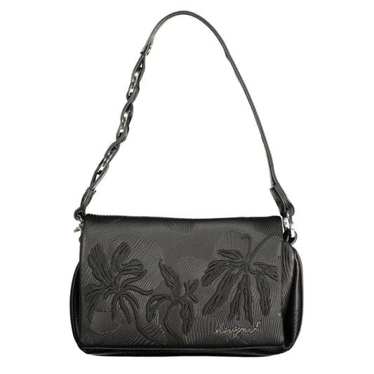 Handbag by Desigual for women in polyurethane black presents a ornamental silhouette, showcasing a secure , ample , and versatile for a ornamental finish.