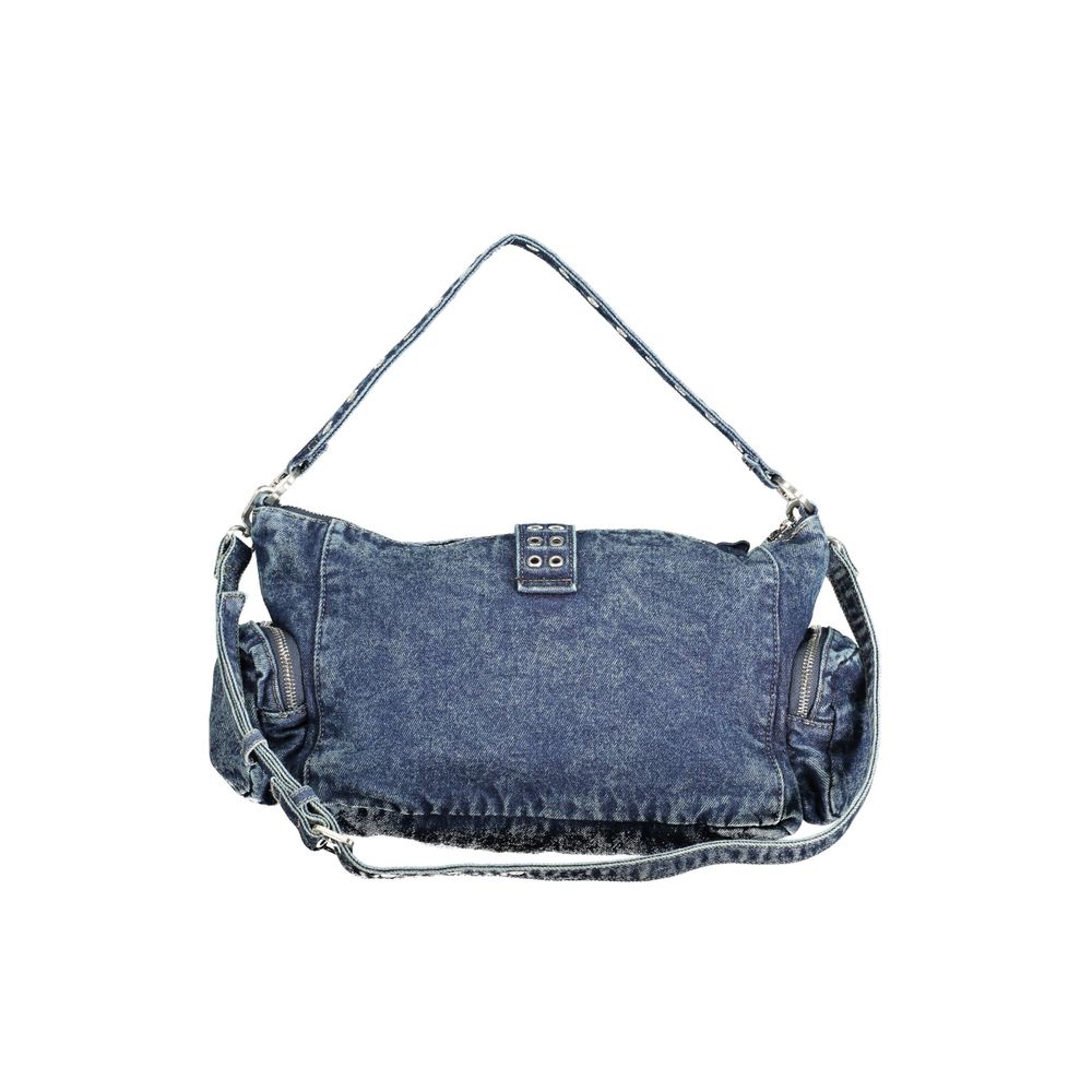 Handbag by Desigual for women in lyocell cotton blend blue features a signature silhouette, showcasing a secure and signature with versatile for a sophisticated look.