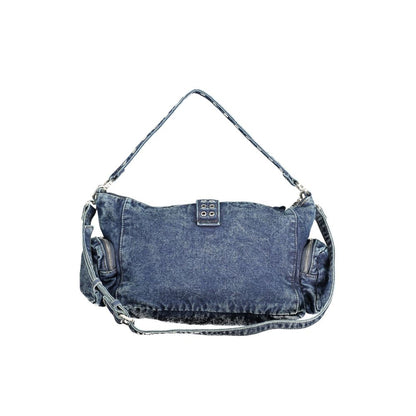 Handbag by Desigual for women in lyocell cotton blend blue features a signature silhouette, showcasing a secure and signature with versatile for a sophisticated look.