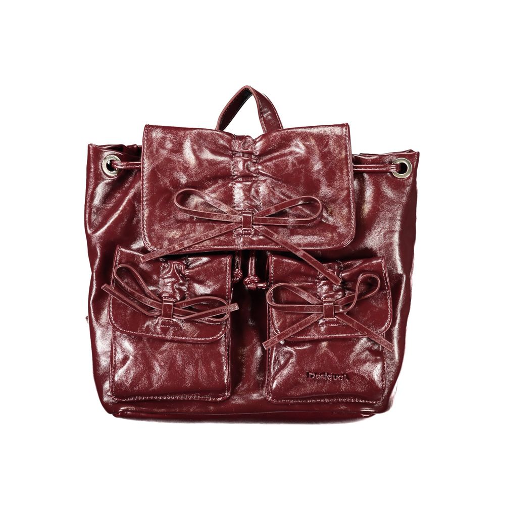 Backpack by Desigual for women in polyurethane leather purple features an stately silhouette from the Polyurethane Leather Backpack range, with a secure , ample , and versatile backpack-strap.