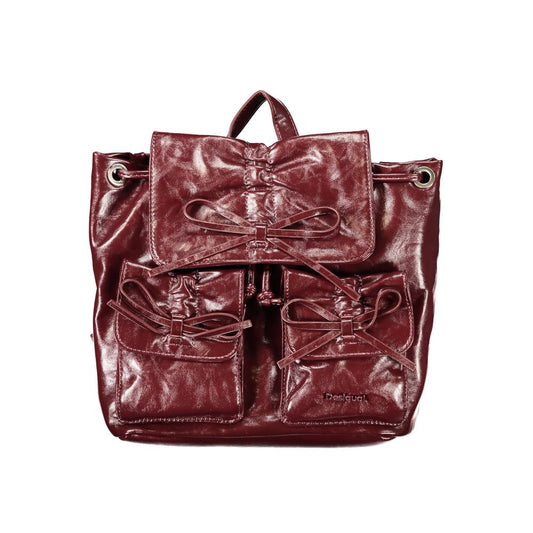 Backpack by Desigual for women in polyurethane leather purple features an stately silhouette from the Polyurethane Leather Backpack range, with a secure , ample , and versatile backpack-strap.