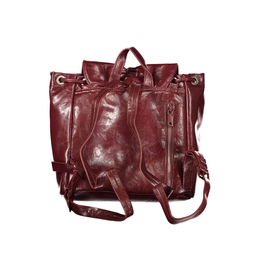 Backpack by Desigual for women in polyurethane leather purple showcases a stately Polyurethane Leather Backpack design, featuring a secure with stately and versatile backpack-strap.