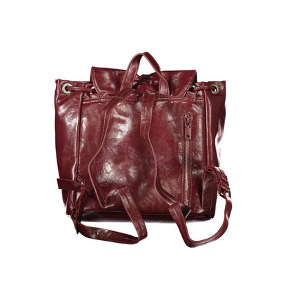 Backpack by Desigual for women in polyurethane leather purple showcases a stately Polyurethane Leather Backpack design, featuring a secure with stately and versatile backpack-strap.