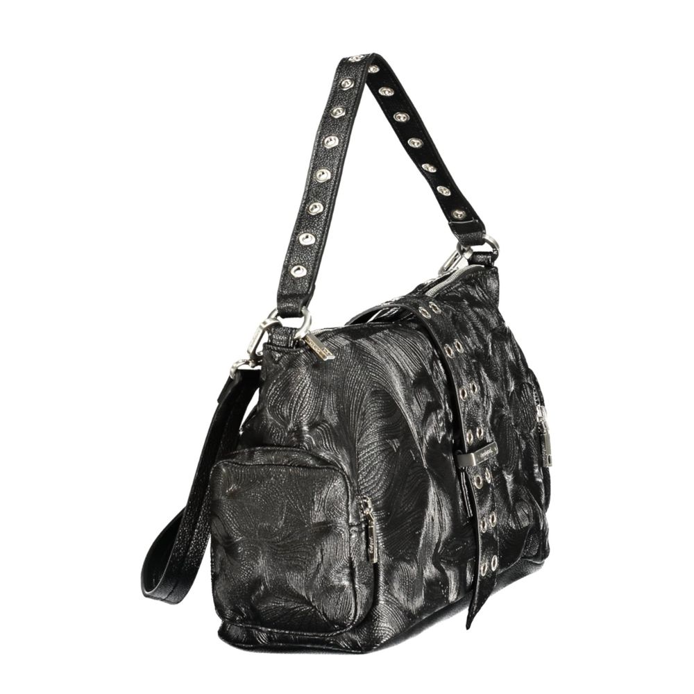Handbag by Desigual for women in polyurethane black features a refined silhouette, showcasing a secure , organized , and versatile for a refined finish.