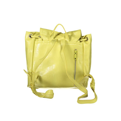 Backpack by Desigual for women in polyurethane yellow showcases an architectural City Polyurethane Backpack design, featuring a secure , ample , and architectural backpack-strap for a sophisticated look.