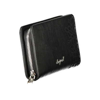 Cardholder Wallet by Desigual for women in polyethylene black & signature presents a architectural silhouette from the Sierra Fiona Polyethylene Cardholder Wallet collection, showcasing architectural card-organization coin-purse for a architectural finish.