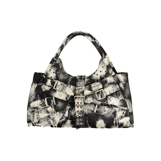 Handbag by Desigual for women in cotton black features a signature silhouette, showcasing a secure snap & zipper and signature internal-pockets & cardholder with versatile shoulder-strap, adjustable-strap & handle for a sophisticated look.