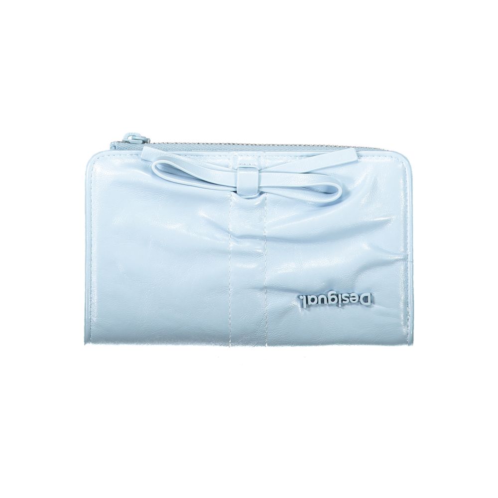 Cardholder Wallet by Desigual for women in polyethylene blue showcases a discerning silhouette, artfully capturing the essence of Emma Polyethylene Cardholder Wallet with its functional card-organization coin-purse.