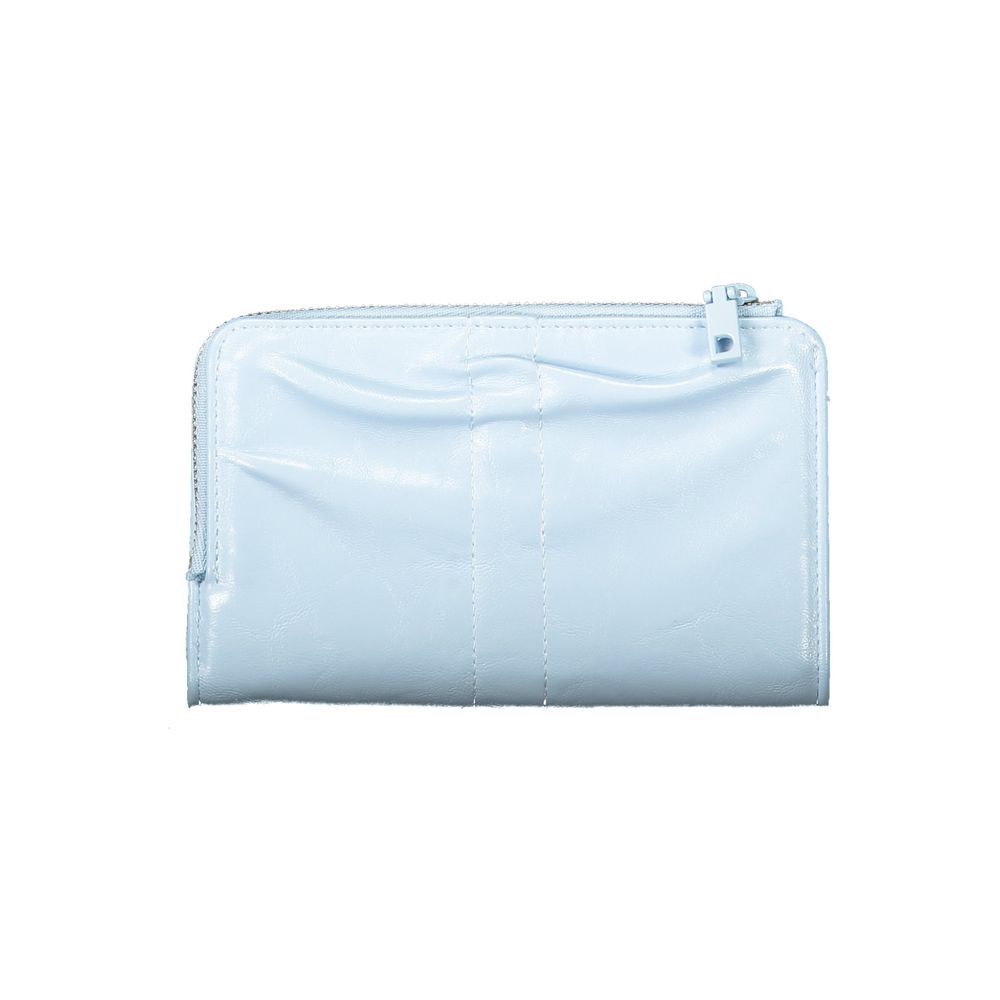 Cardholder Wallet by Desigual for women in polyethylene blue showcases a refined silhouette, artfully capturing the essence of the refined Emma Polyethylene Cardholder Wallet design with functional card-organization coin-purse.