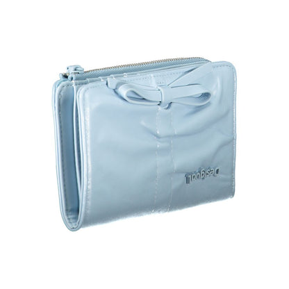 Cardholder Wallet by Desigual for women in polyethylene blue showcases a refined silhouette, artfully detailed with the signature style of the Emma Polyethylene Cardholder Wallet and functional card-organization coin-purse.
