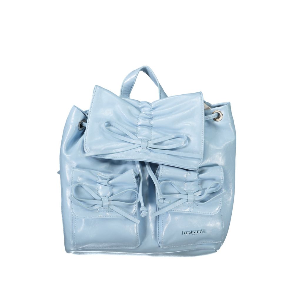 Drawstring Backpack by Desigual for women in polyethylene blue & signature showcases a stately Rodio Prisa Polyethylene Drawstring Backpack design, featuring a secure drawstring with stately external-pockets & internal-pockets and versatile handle, backpack-strap & adjustable-strap.