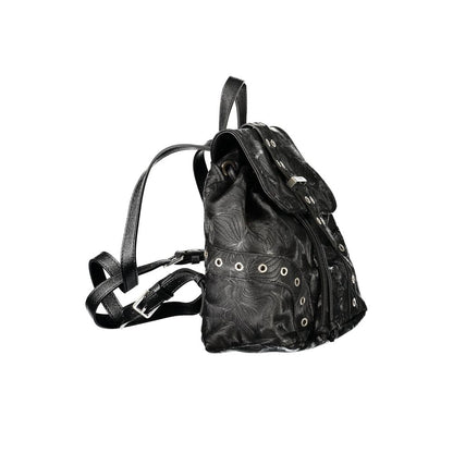 Drawstring Backpack by Desigual for women in polyethylene black showcases a stately Moonstone Prisa Polyethylene Drawstring Backpack design, featuring a secure drawstring with stately external-pockets & internal-pockets and versatile handle, backpack-strap & adjustable-strap.